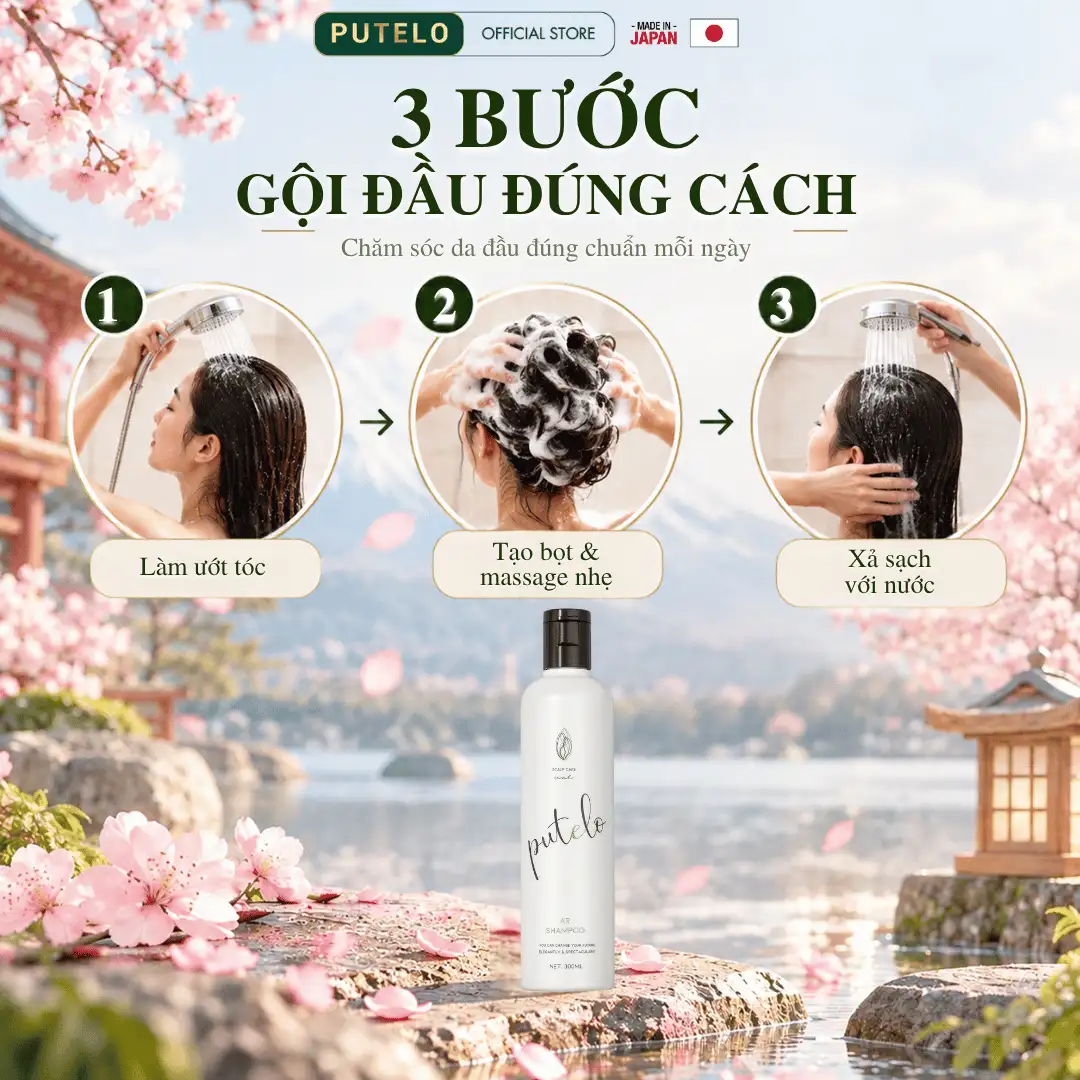 Dầu gội bọt mịn chuyên biệt, hỗ trợ mọc tóc nhanh, phồng chân tóc, nuôi dưỡng da đầu PUTELO AR Shampoo 300g - Ảnh 6
