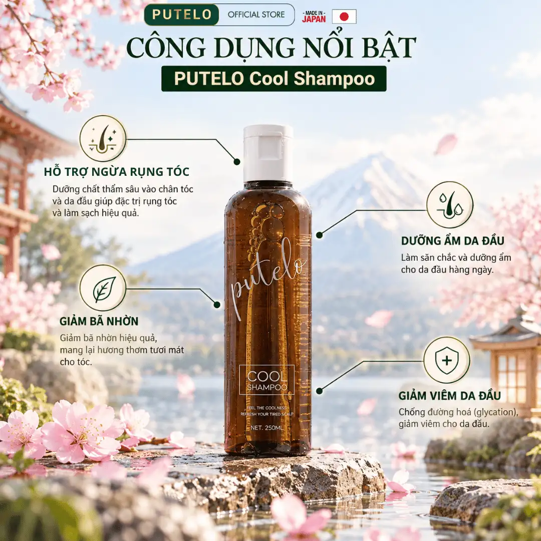 Bộ 3 hỗ trợ giảm rụng, hỗ trợ mọc tóc và giúp ngăn ngừa lão hóa da đầu PUTELO Nhật Bản - Ảnh 4