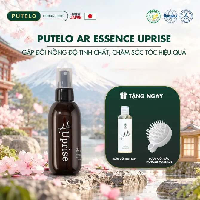 Tinh chất hỗ trợ giảm rụng tóc, gấp đôi nồng độ PUTELO AR Essence Uprise 140ml từ NHẬT