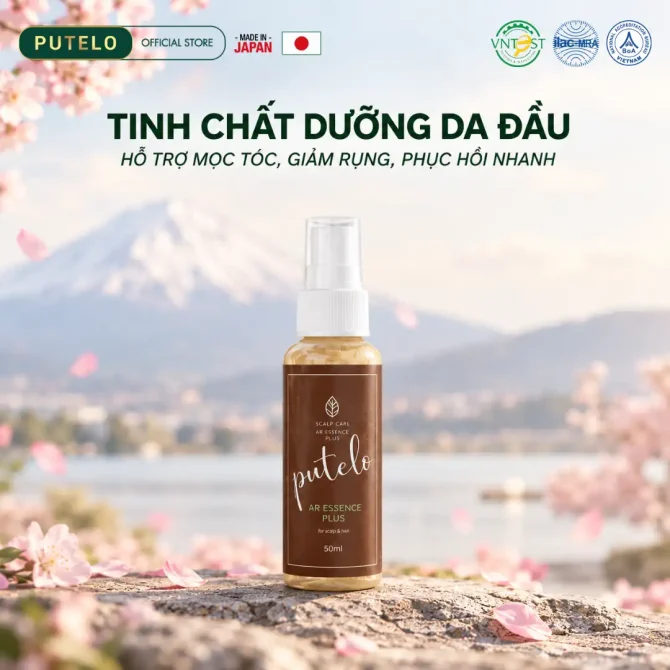 [Trải nghiệm] Tinh chất hỗ trợ giảm rụng tóc, hỗ trợ mọc tóc PUTELO AR Essence Plus+ 50ml từ NHẬT