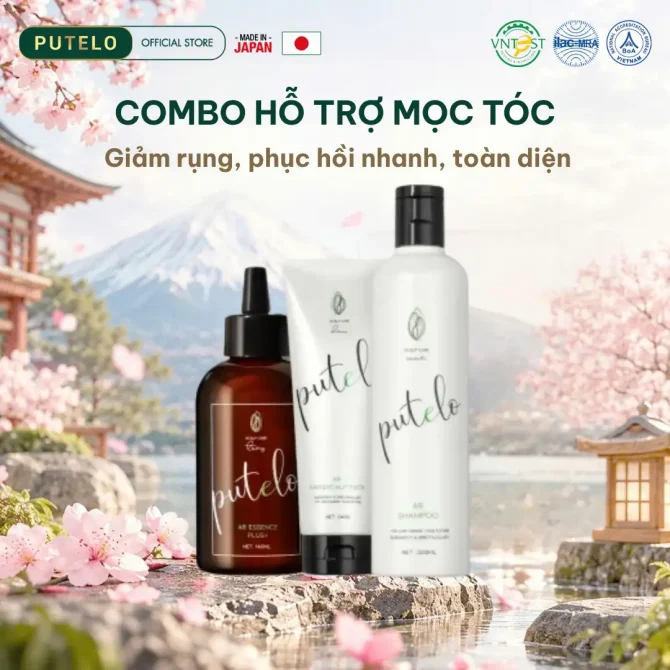 Combo hỗ trợ giảm rụng tóc và hỗ trợ mọc tóc dày, khỏe