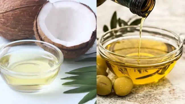 massage da đầu bằng dầu dừa và dầu oliu